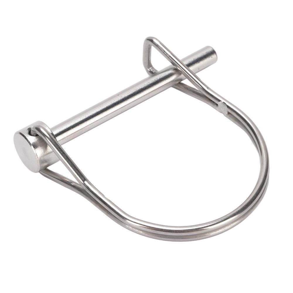 2PCS Silver Safety Coupler Pin 304 Stainless Steel Trailer Coupler Pin Practical Shaft Locking Pin