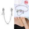 Charm Bead Charms Plata Fantasy Cats Paw Cute Safety Chain Copper Colors Ideal For Charm Bead Charms Copper Colors Authentic Bracelets for Jewellery