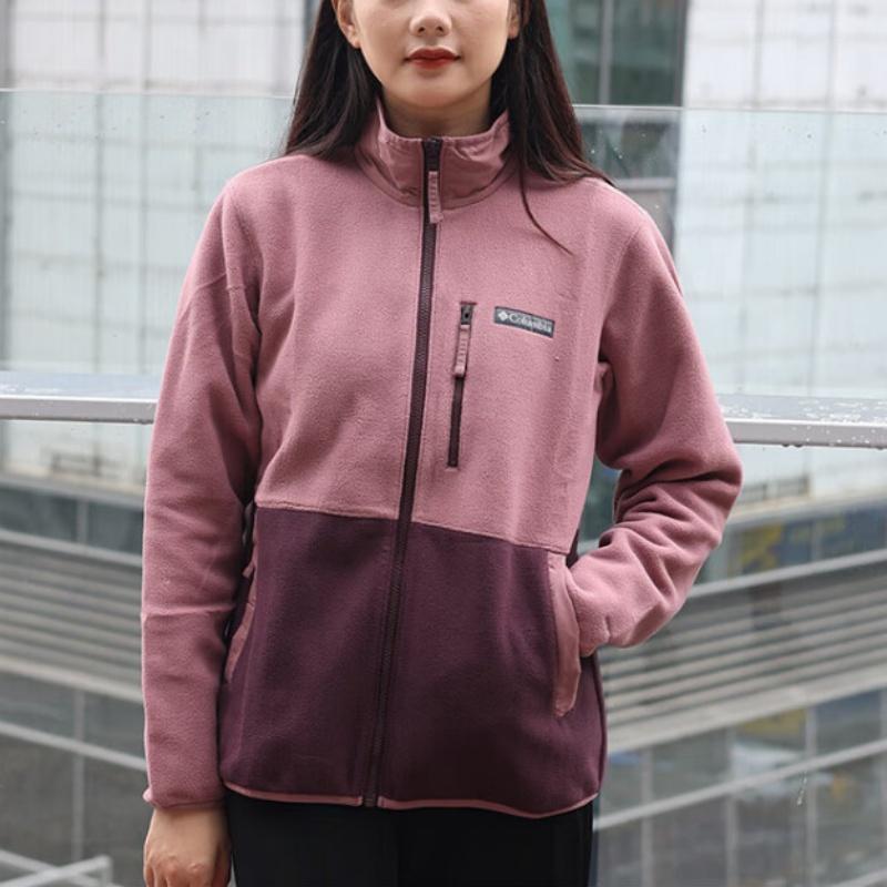 Columbia Fashionable Versatile Warm Thick Stand Collar Jacket Women jackets Pink XR7225-609