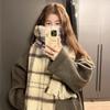 Winter Plaid Scarf Warm Long Pashmina Fashion Cashmere Scarves  Women