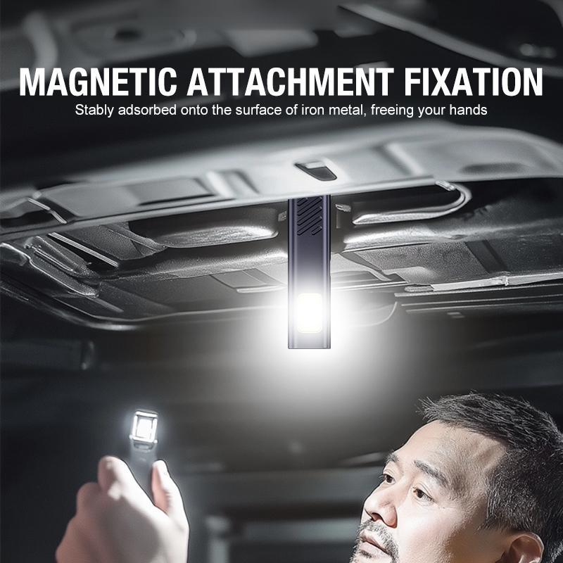 New Magnetic Dual Light Source Cob Work Light for Car Maintenance, Handheld Strong Magnetic Ultra Bright Emergency Repair Lighti