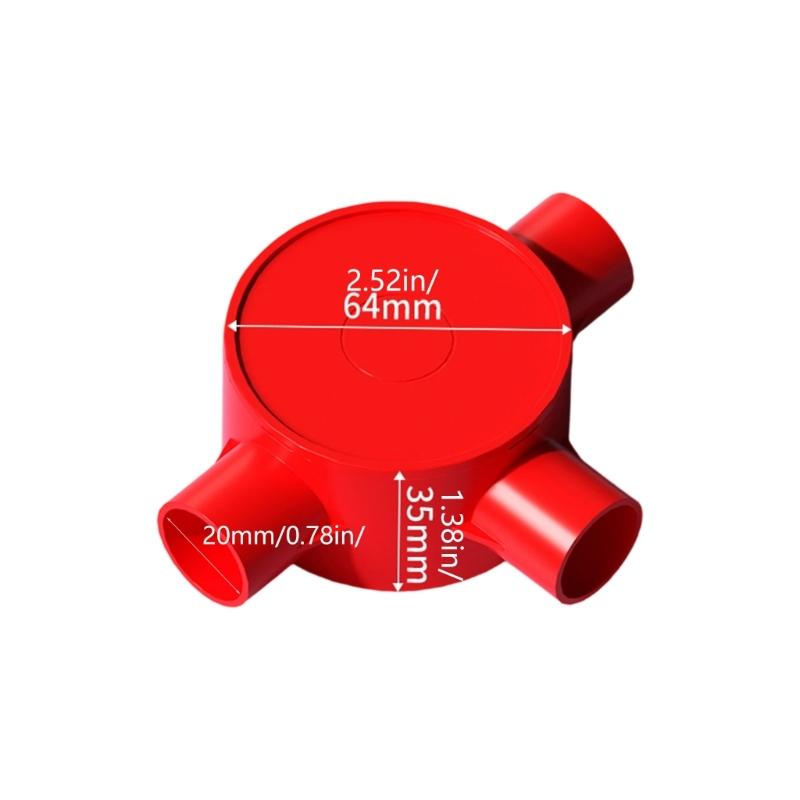 Electrical Junction Box With Cover 3/4 Way Junction Box Round Wire Box Connectors Conduit Splitter For Home Office Use