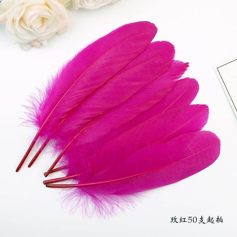 50Pcsdiy Feather Hard Big Floating Feather Wedding Dress Toddler Handmade Decorative Material Mask Feather