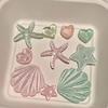 1 Sæt DIY Træsko Sandaler Havefodtøj Dekoration Søde Søstjerner Skaller Resin Sko Charms Tilbehør Spænder Strandtaske Pins Pige Gaver
