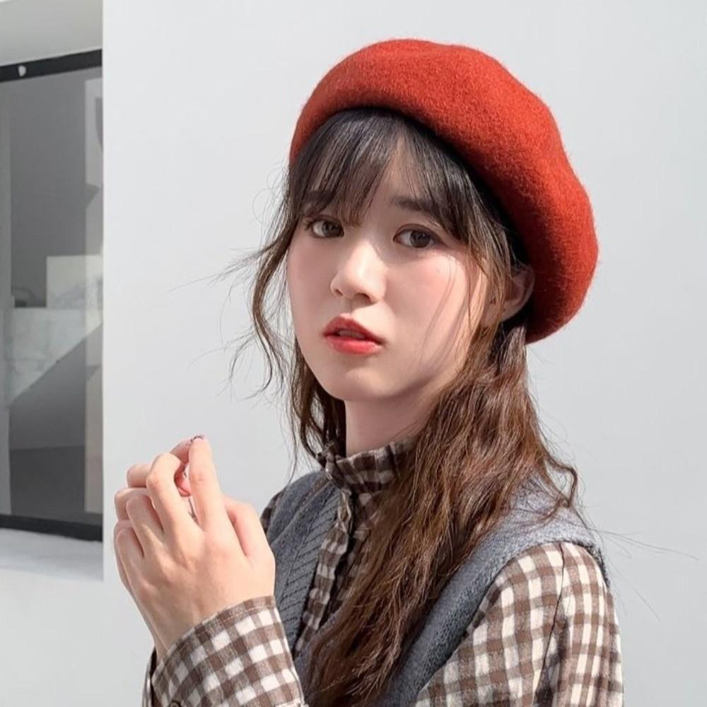 Keep Warm Painter Caps Cloud British Beanie Hat Elegant Artist Hat  Autumn