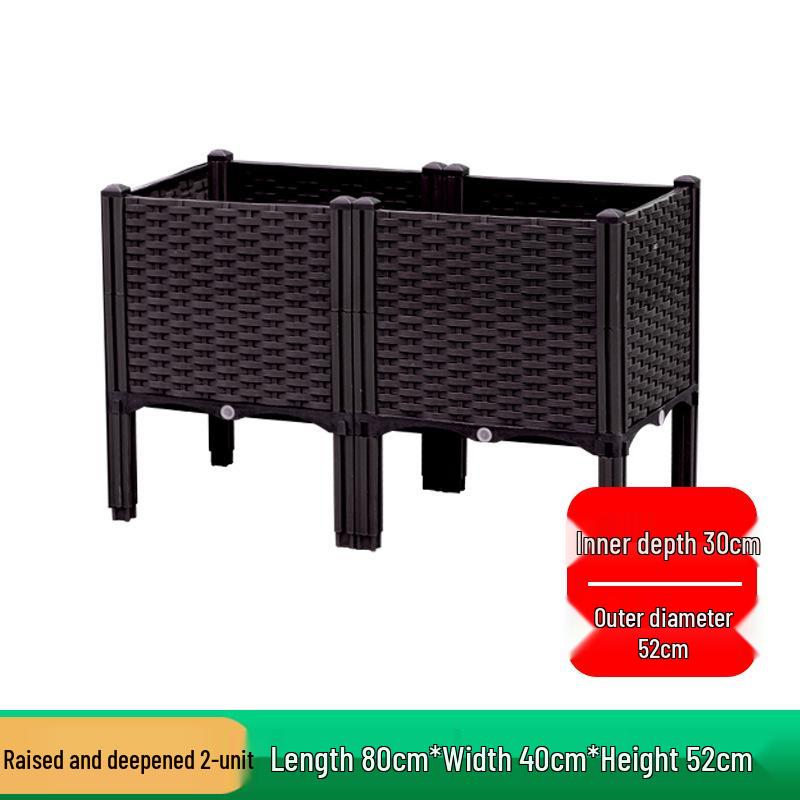 Extra-Large Thickened Plastic Balcony Planter Box - Outdoor Gardening Pot