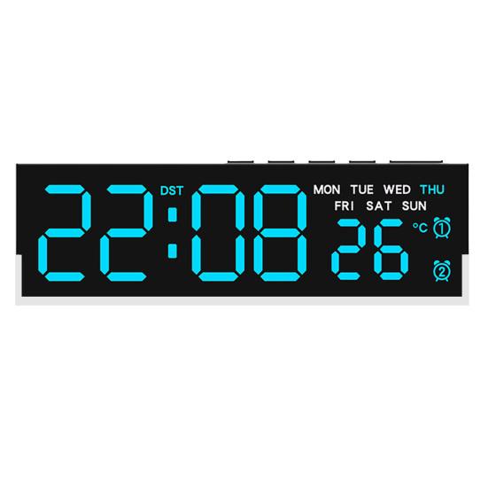 Digital Alarm Clock Large LED Display Brightness Adjustable Battery Operated Home Bedroom Clock with Week Temperature
