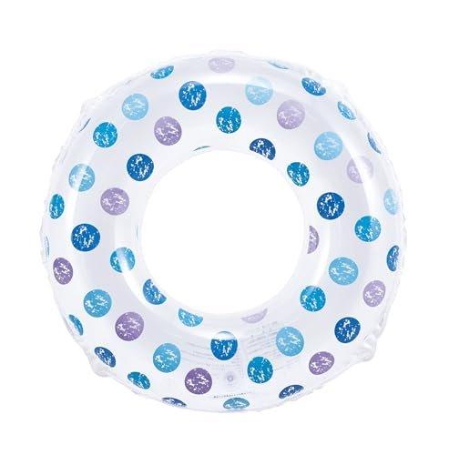 Livlight Tokyo Rosoku Inflatable Swim Ring 100cm Clear Rainbow Hibiscus ST Mark Approved Float