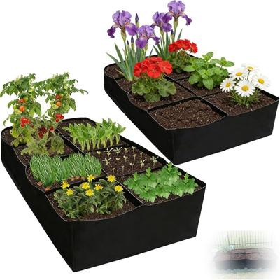 4/8 Grids Extra Large Fabric Grow Bag Garden Planter Planting Bed Vegetables Flowers Herbs