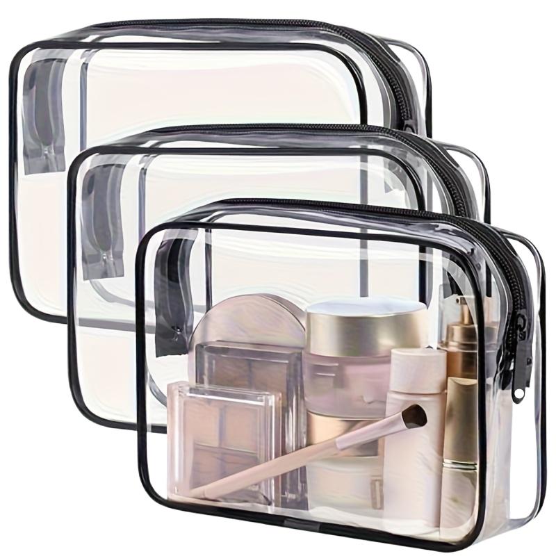 3pcs Upgraded Color-edge Transparent Makeup Bag, Transparent Makeup Bag, Suitable for Travel, Suitable for Various Storage Needs