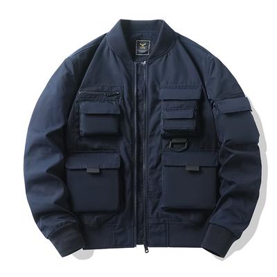 Bomber Jacket Men's Retro Baseball Uniform Multi-pocket Work Jacket Functional Jacket Three-proof Assault Top
