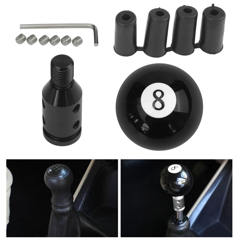 #8 Eight Pool Billiard Ball Custom Gear Shifter Shift Knob Car Gear Lever Knob Interior Accessories