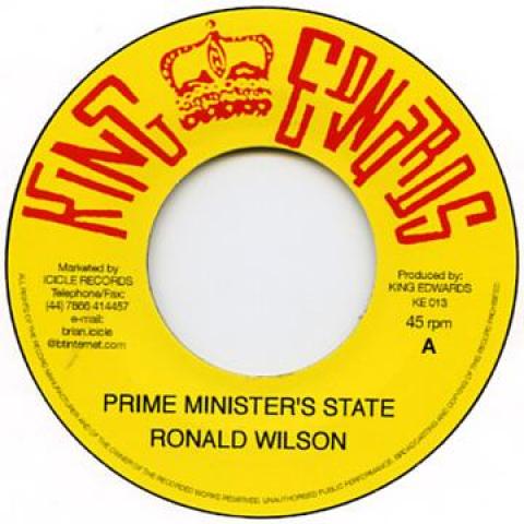 7inch Record RONALD WILSON / UPSETTERS - Prime Minister's State / Strange Co KE013 King Edwards 1965 UK Reggae, Ska & Dub Used