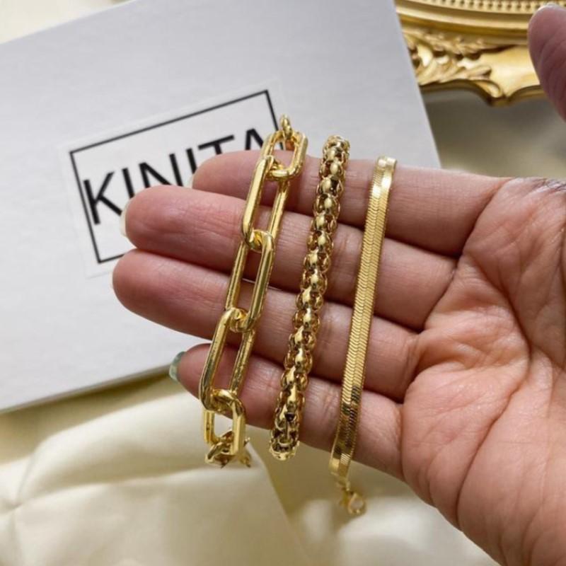 3pcs/set Vintage Creative Snake Bone Chain Bracelet for Women Men Multi-layer -selling Bracelet Sets Party Jewelry Gifts