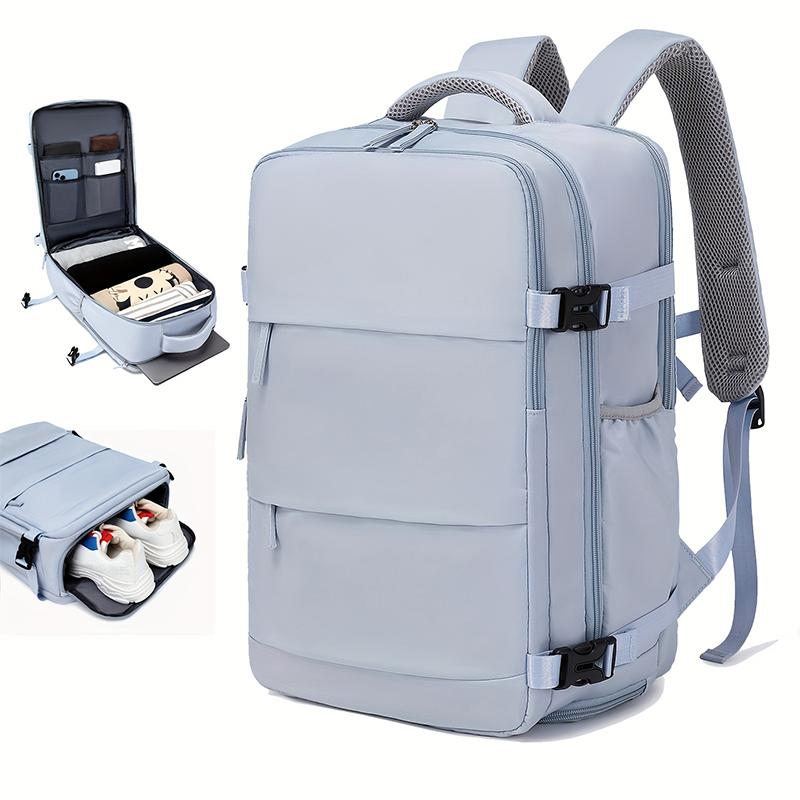 Velkokapacitní cestovní batoh s přihrádkou na boty, denní batoh pro lehký notebook Dacron s nabíjecím portem, Fashion Travel Commu