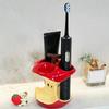 Ceramic Fruit Core Themed Toothbrush Organizers 3 Compartment Toothpaste Holders Stand For Countertop Bathroom Storage