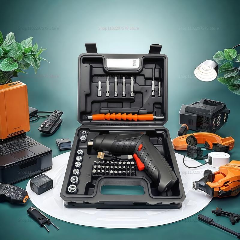 47 in 1  3.6V Rechargeable Cordless Electric Screwdriver Kit with Lithium Battery Folding Power Tools for Home DIY Construction