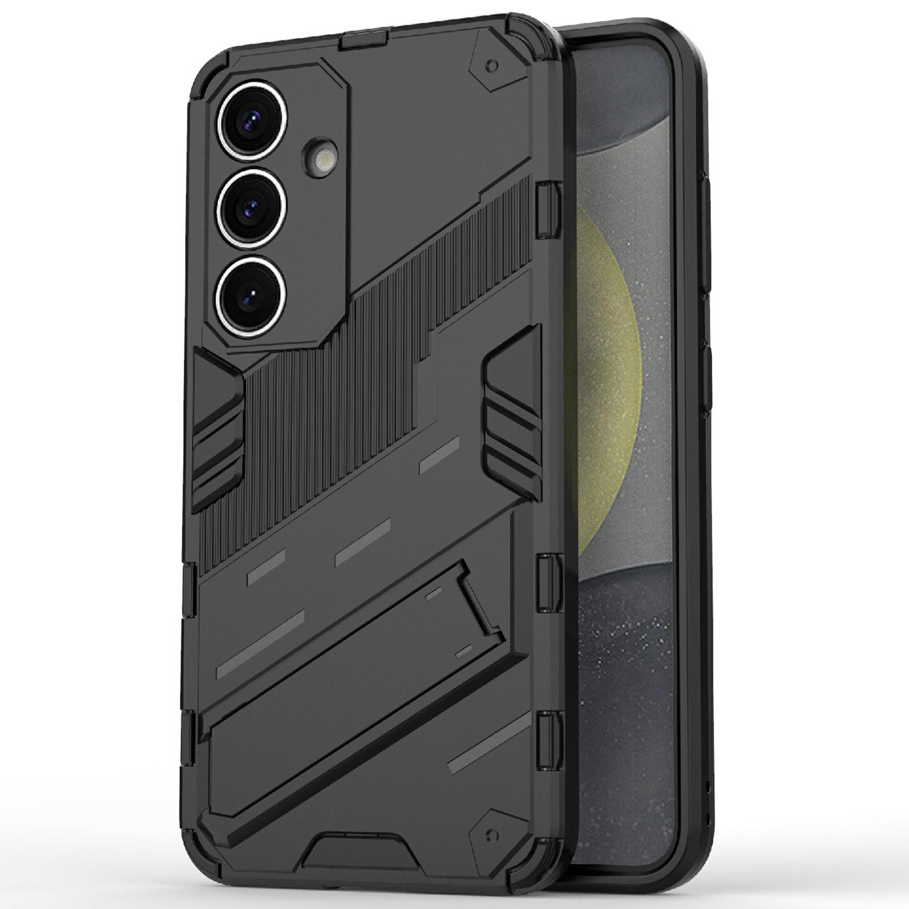 

Чохол для Samsung Galaxy A36 5G PC+TPU Протиударний Чохол для Телефону з Підставкою Black