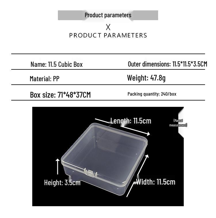 Cutie de depozitare și afișare pentru feronerie din plastic transparent