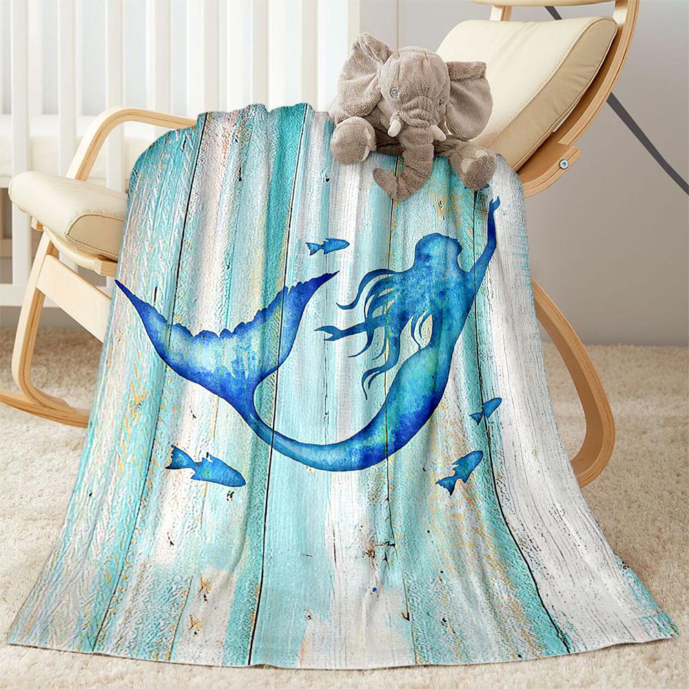 Mermaid Watercolor Fantasy Art Blankets are suitable for living rooms, bedrooms, camping, and other places, making them an ideal choice for gifts.