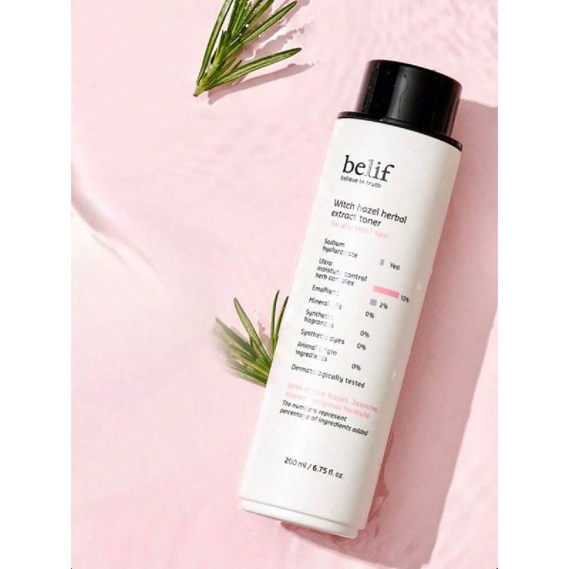 belif Witch Hazel Extract Toner,200ml,Botanical Facial Toner Hydrates Dry & Dull Skin,Apothecary Herbs Soothe And Balance