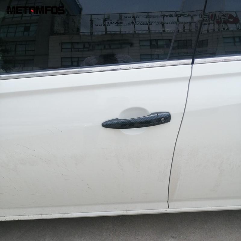 For Nissan Altima -2025/Sentra Sylphy -2025 Carbon Fiber Side Door Handle Cover Trim Protector Accessories Car Styling
