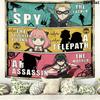 Spy Family Wall Tapestry Aesthetic Wall Hanging Printed Fabric Blanket Decorative Tapestries For Bedroom Living Room Home Decor