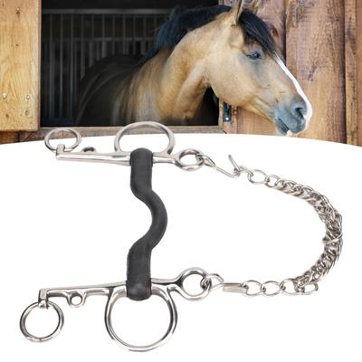 Horse Mouth Bit Stainless Steel Safe Rustproof Hand Polishing Horse Mouth Snaffle For Horse Accessories 135mm / 127mm