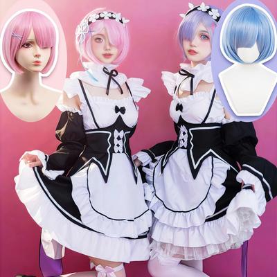 Cosplay Deluxe Edition Rem Cosplay Maid Stage Chinese School Starting Life In Another World Maid Ram Rem Both [Nou-satsu] ReZero Costume, Outfit,
