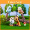 Figurină adorabilă bufniță din rășină Decor grădină miniaturală Artizanat drăguț animal desen animat