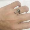 Adjustable Vintage Phoenix Ring Women Men Oxidized Plated Geometric Statement Jewelry