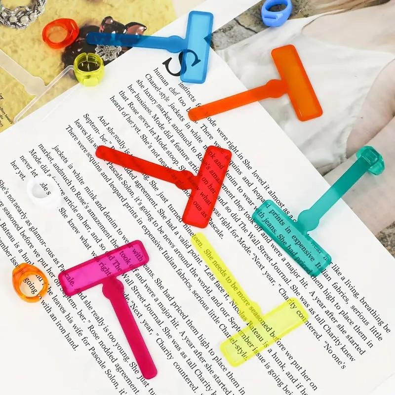 1 set Creative Reading Tracker with 8 Color Finger Rings, Finger Focus Highlighters, Reading Bar Guide, Best Value Item