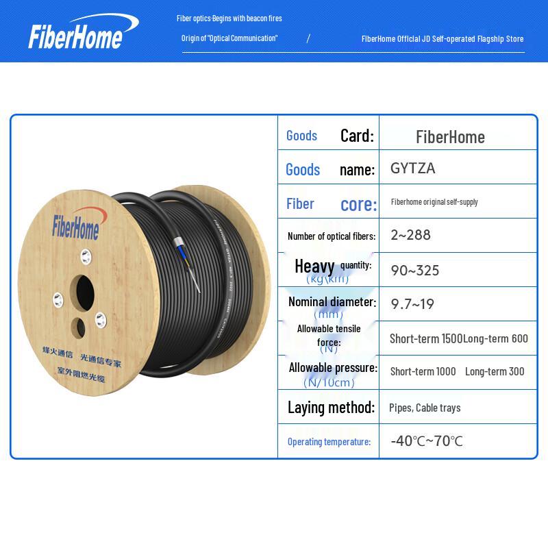 FiberHome GYTZA Outdoor Armored Fiber Optic Cable
