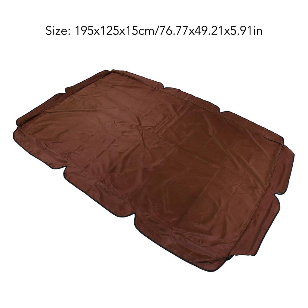 Outdoor Swing Canopy Waterproof Porch Top Cover Replacement UV Proof for Patio Yard Chair Brown