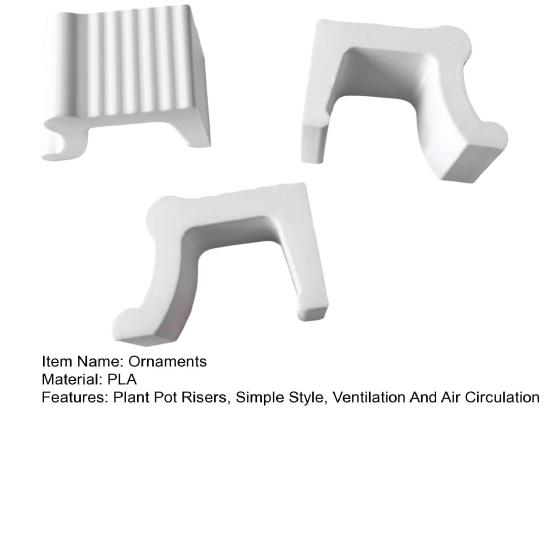3 Pezzi Rialzi per Vasi da Fiori Stampa 3D Supporto per Fiori Compatto Antiscivolo Piedini Rialzati per Vasi da Fiori Ornamenti Durevoli per la Ventilazione per Giardino