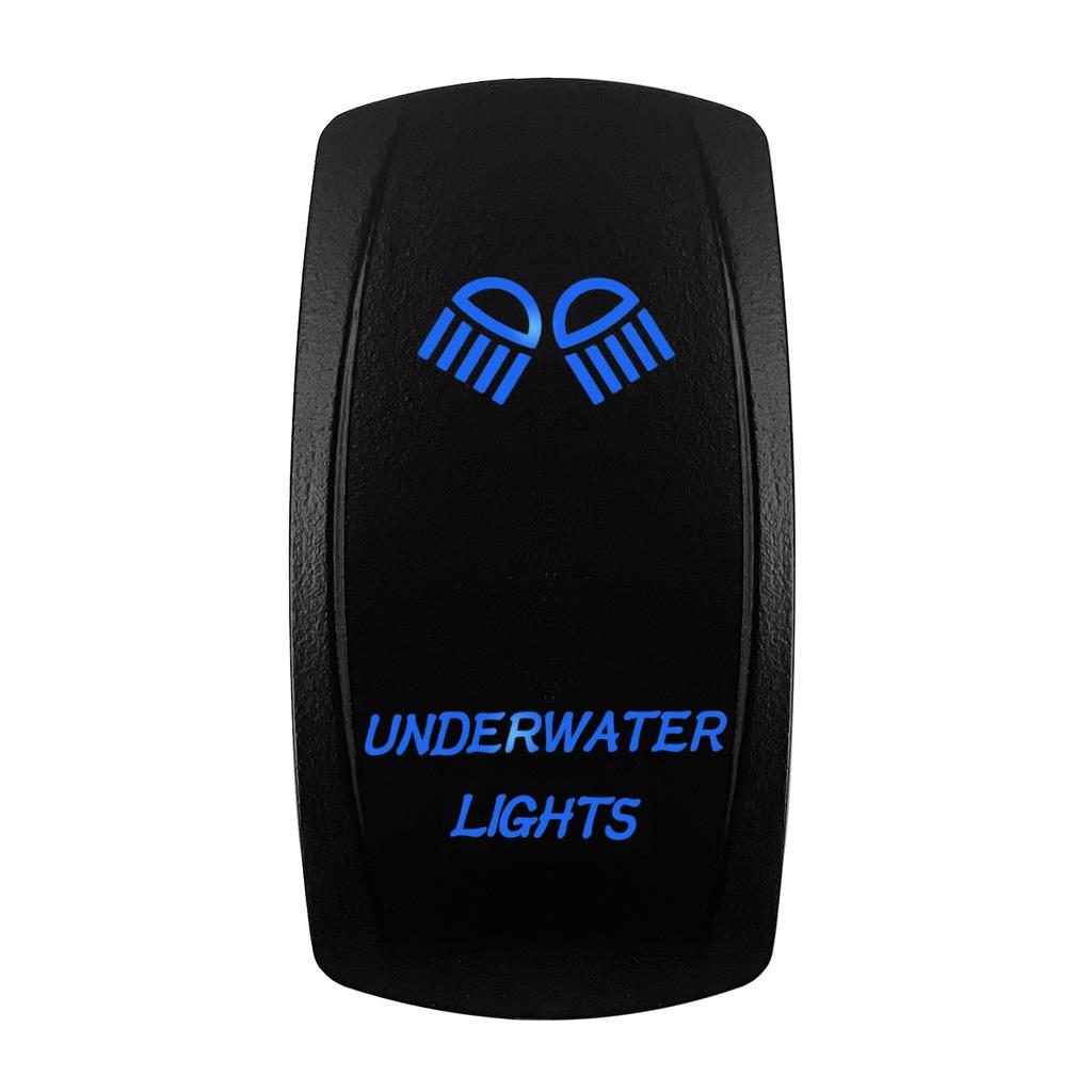 12V/24V Blue LED Rocker Switch Spot/Fog/Side Lights/Power/Inverter/Fan Toggle Waterproof On-Off | On-Off-On Switch Switches4