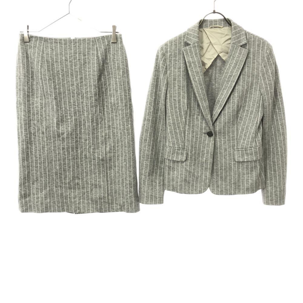 

MACKINTOSH LONDON Sanyo Shokai полосатый юбочный костюм Сет 38 Молния сзади Женский Б/у