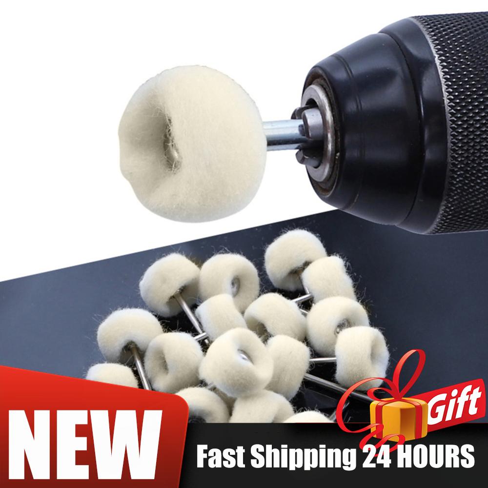 1-20PCS 3mm Shank Wool Polishing Abrasive Brush Grinding Buffing Wheel Hand Tools Mini Brush Polishing Kit 3mm Polishing Wheel