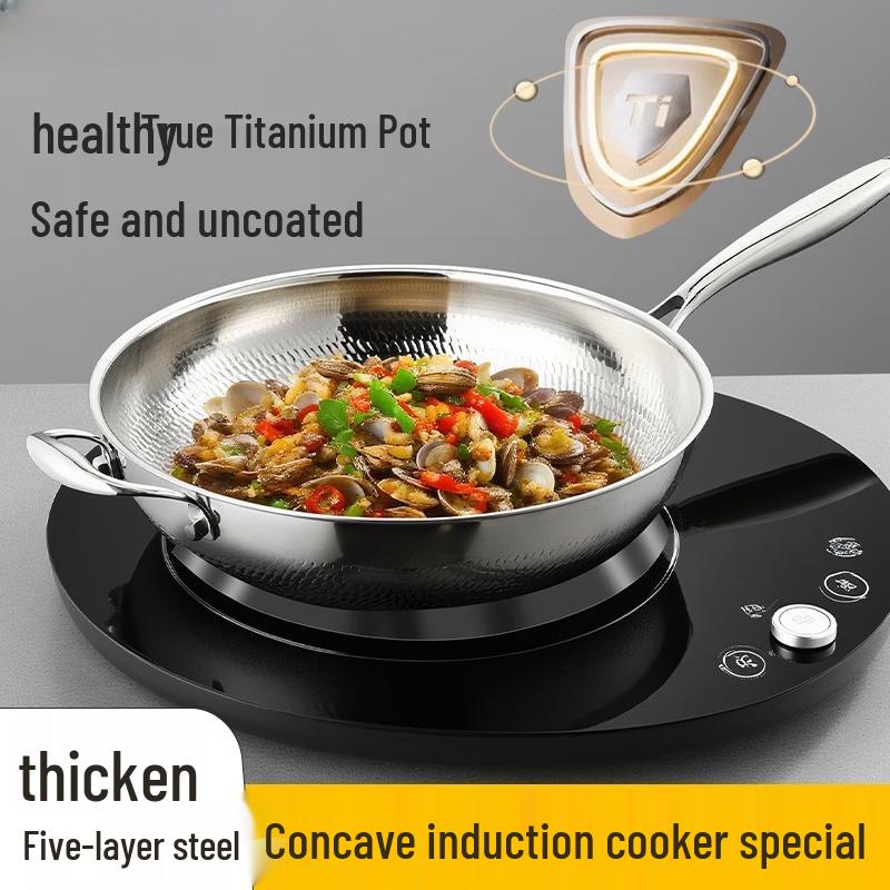 Zhuchuang Jingpin 32cm Gehämmertes Titan Wok