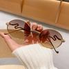 New Luxury Ins Star-Style Oval Sunglasses For Women Fashionable Snake-Shaped Leg Sunglasses High-End Retro Literary Sunglasses