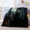 Couverture Affiche de Film d'Horreur Halloween Parfaite Toutes Saisons Douce Confortable Canapé Bureau Sieste Voyage Cadeau Festif