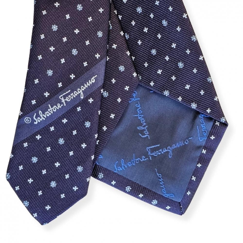 

Salvatore Ferragamo Ferragamo 3 Romagna Tie Navy navy