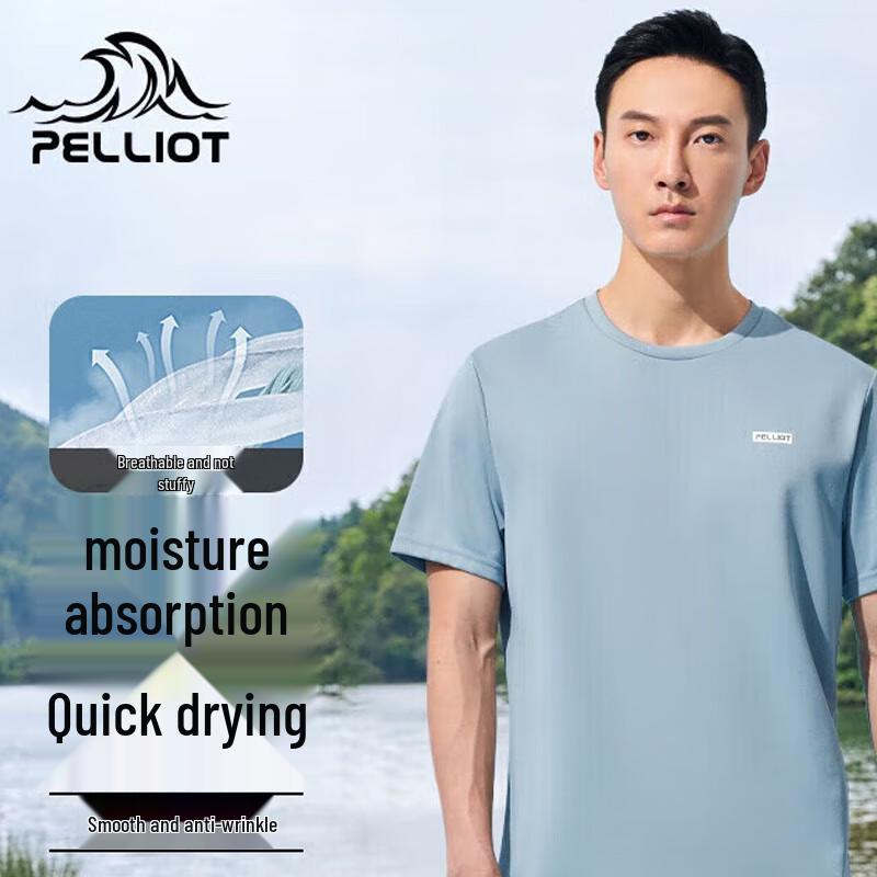 Pelliot Men s Outdoor Breathable Quick-Dry T-Shirt Men L