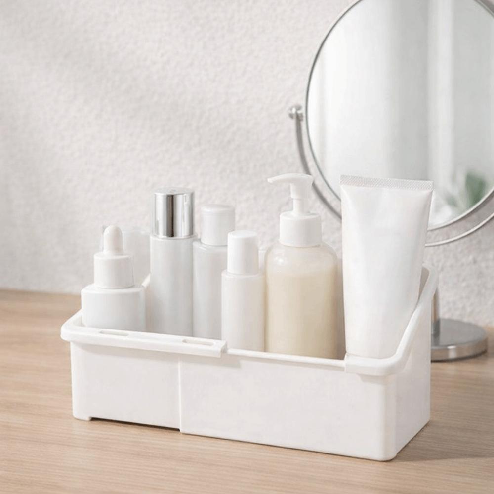 Adjustable Extendable Mirror Cabinet Storage Box White Lipstick Storage Box Kitchen