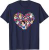 Hot Fashion Unisex Snow White and The Seven Dwarfs Heart Valentine's Day T-Shirt S-4XL Four Seasons