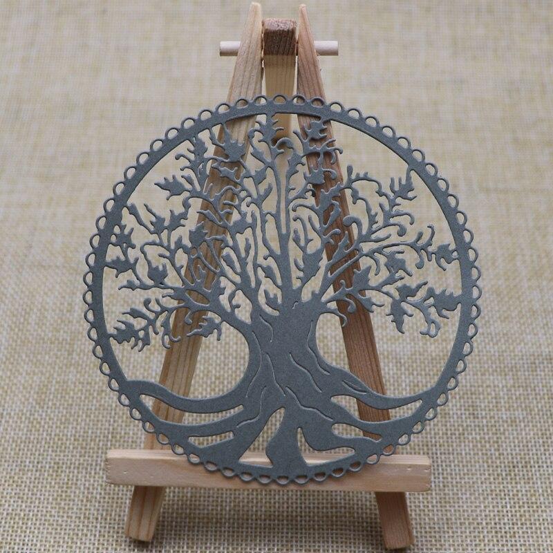 Vyřezávací raznice na kov Kruh Velký strom Diy Scrapbooking Fotoalbum Dekor Embossování Papírové přání Řemesla