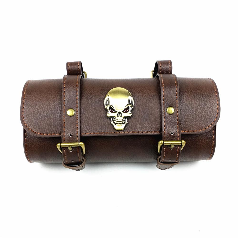 For Harley Sportster XL883 XL1200 Universal Motorcycle Saddlebag Model Side PU Leather Luggage Saddle Bag Storage Tool Pouch