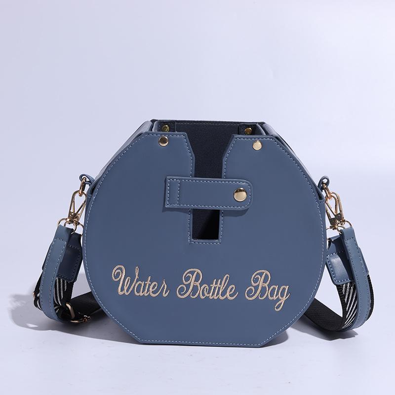 

Уличная портативная сумка для бутылки с напитком, сумка для чашки для воды, сумка через плечо синий