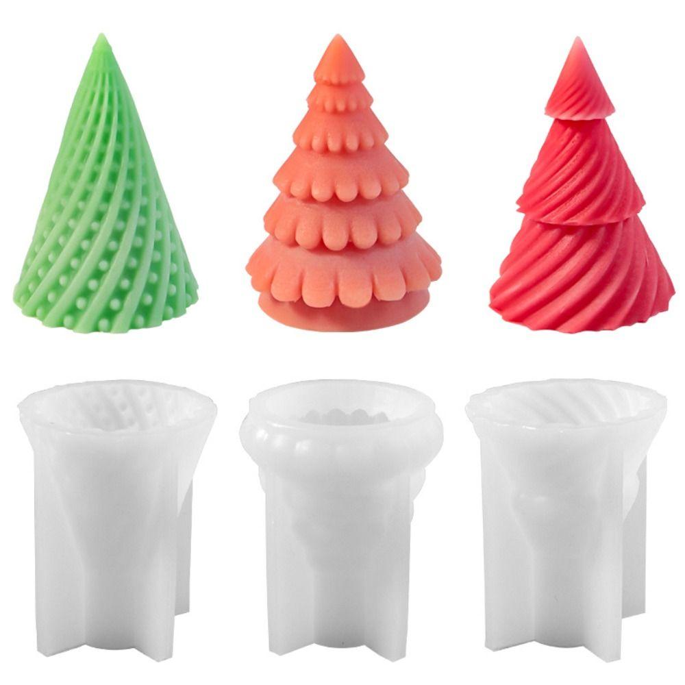 Silica Gel Candle Mold Steric Festival DIY Mold Christmas Tree Candle Mold  Candle Making