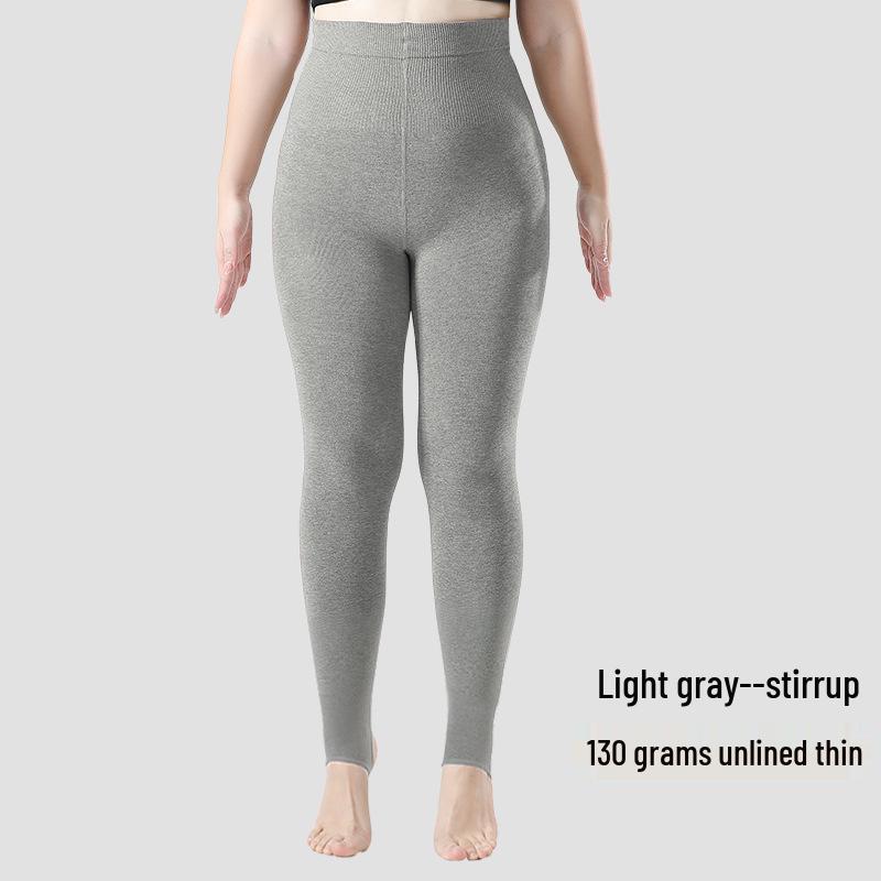 Women's Plus Size Warm Autumn/Winter Leggings: Velvet-Lined, Cotton, No Drooping, Fits Up To 200 Jin